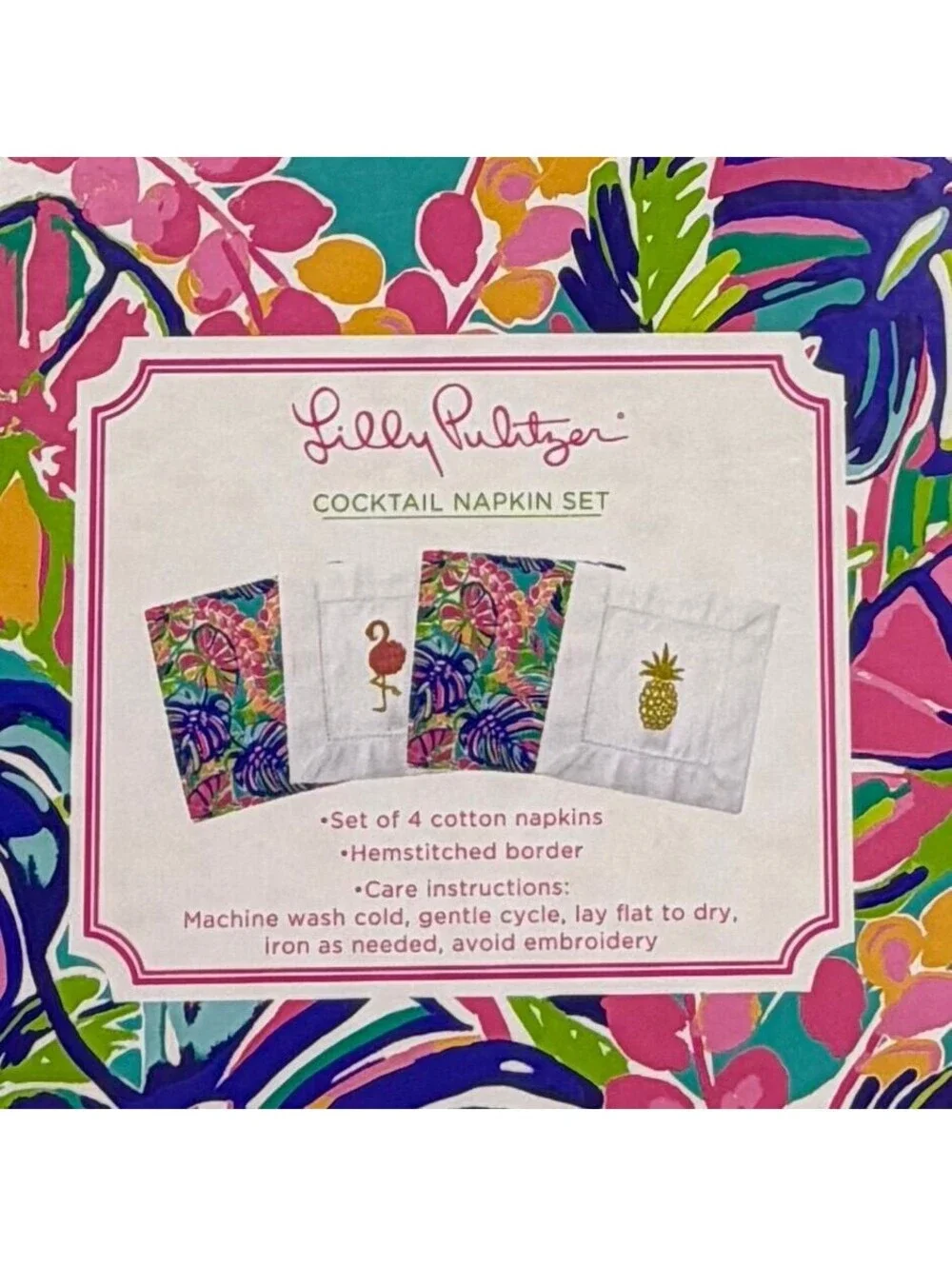 Lilly Pulitzer Exotic Garden Cocktail Napkin Set of 4